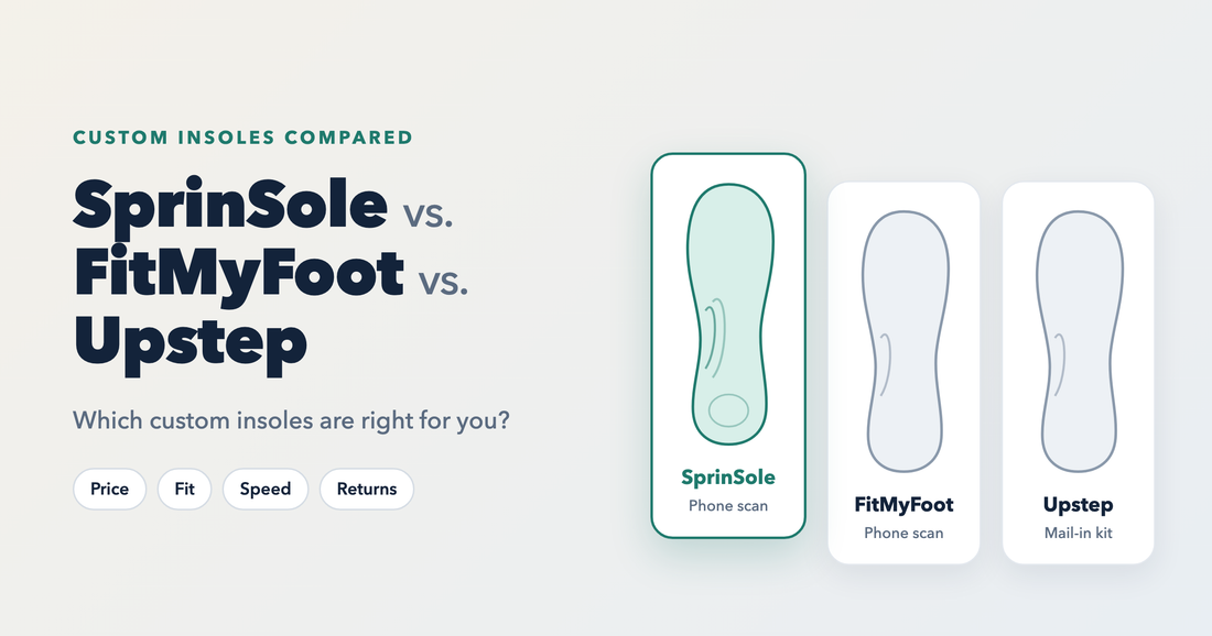 SprinSole vs. FitMyFoot vs. Upstep: Which Custom Insoles Are Right for You?